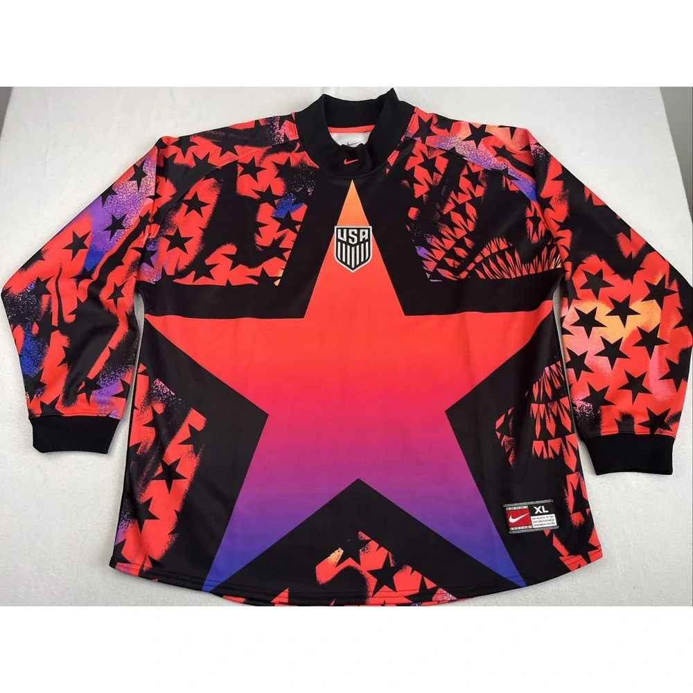 Nike USMNT Hollywood Keeper Goalie Soccer Jersey XL Red World Cup IO0786-010